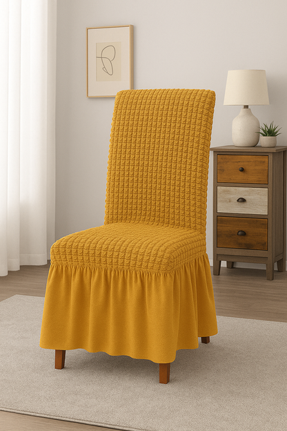 Bubble Stretch Chair Cover w/ Ruffles