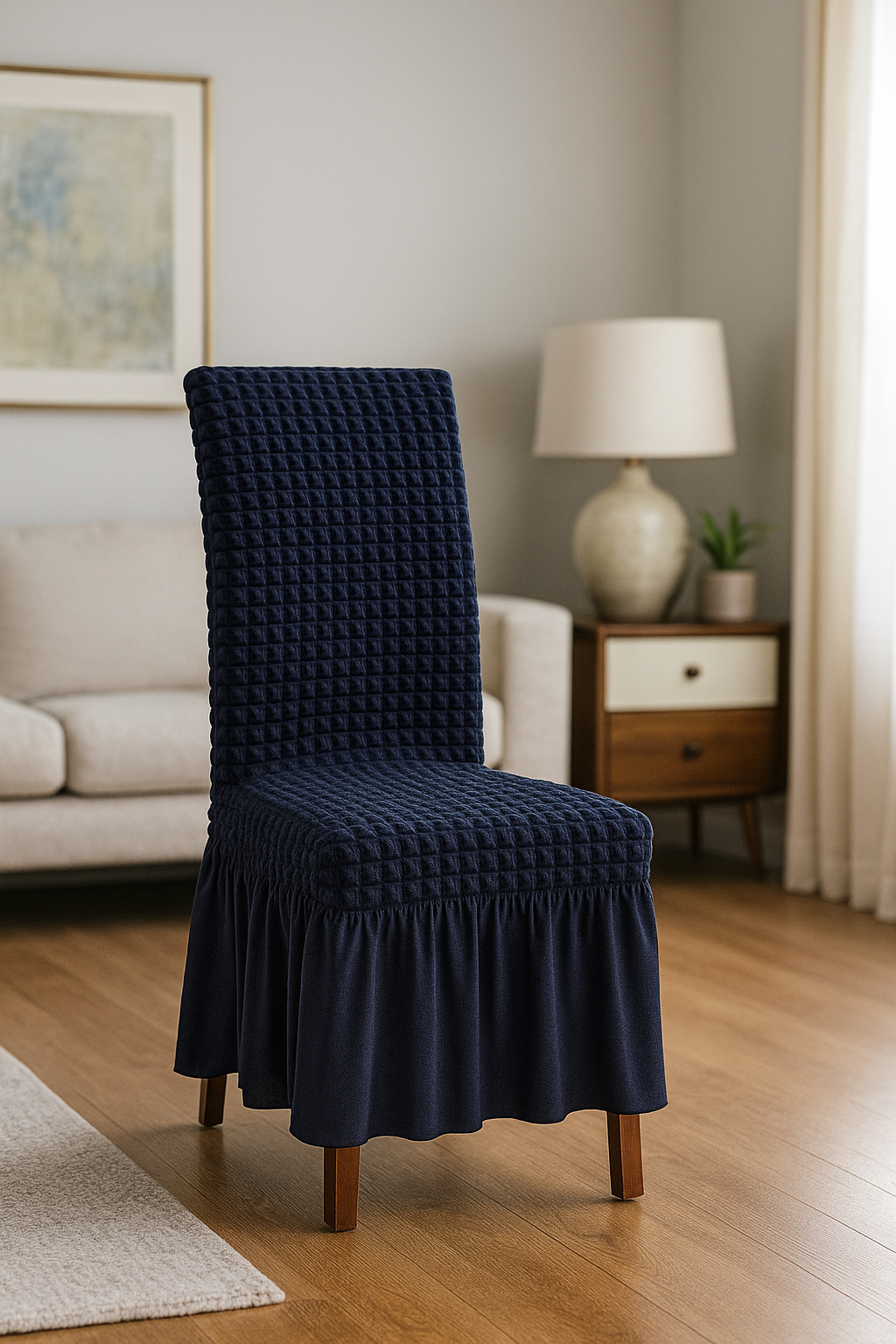 Bubble Stretch Chair Cover w/ Ruffles