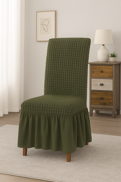 Bubble Stretch Chair Cover w/ Ruffles