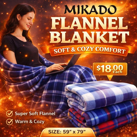 Plaid Flannel Throw Blanket