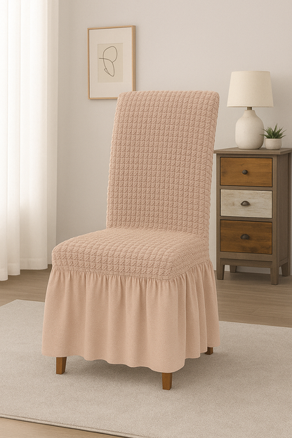 Bubble Stretch Chair Cover w/ Ruffles