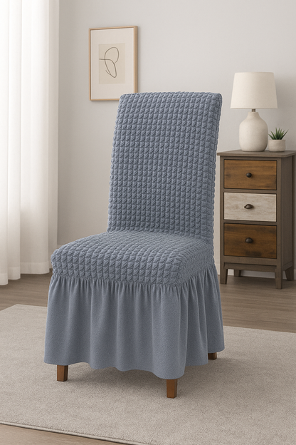 Bubble Stretch Chair Cover w/ Ruffles
