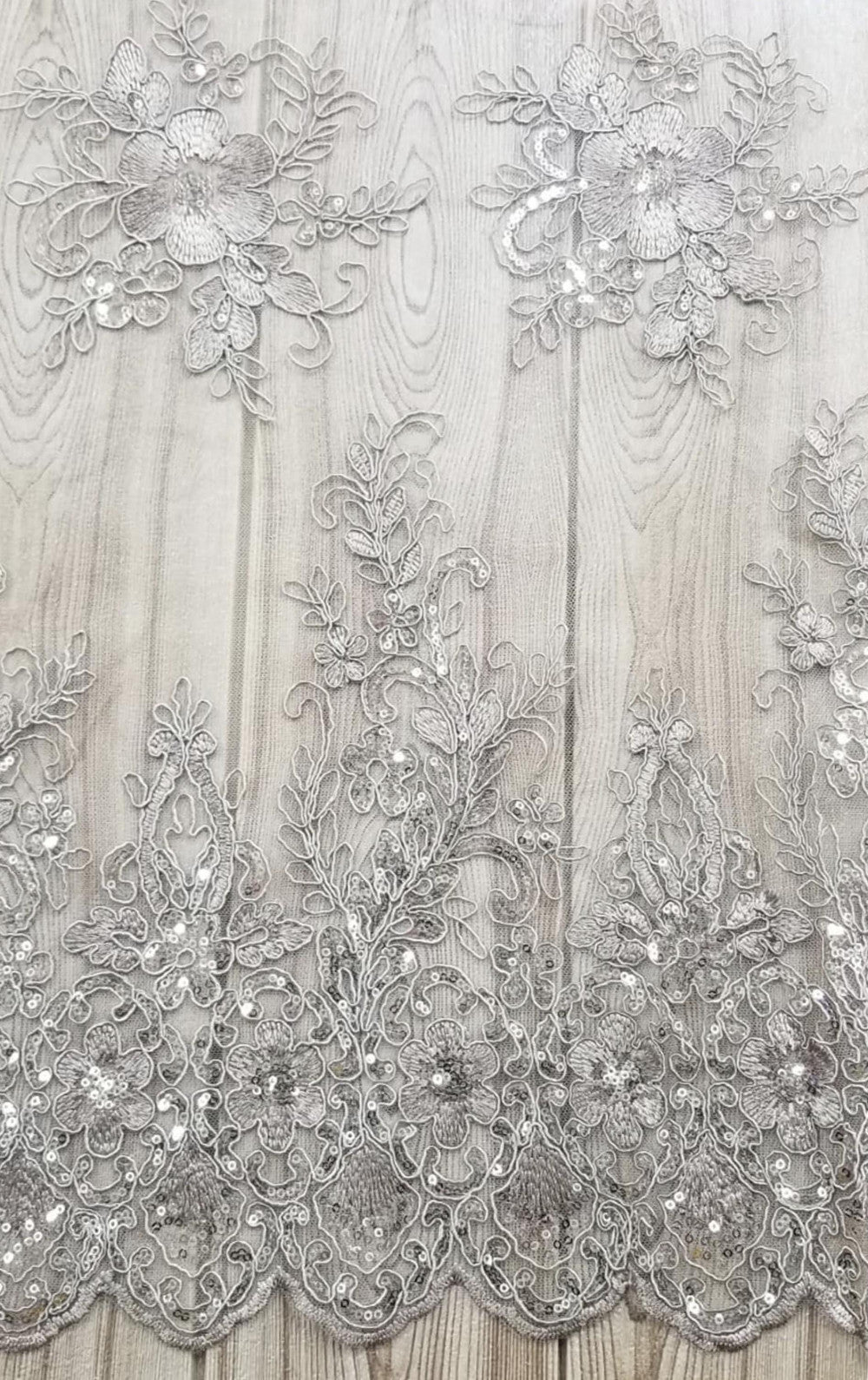 Floral Embroidered Mesh Lace | French Corded & Guipure Flowers