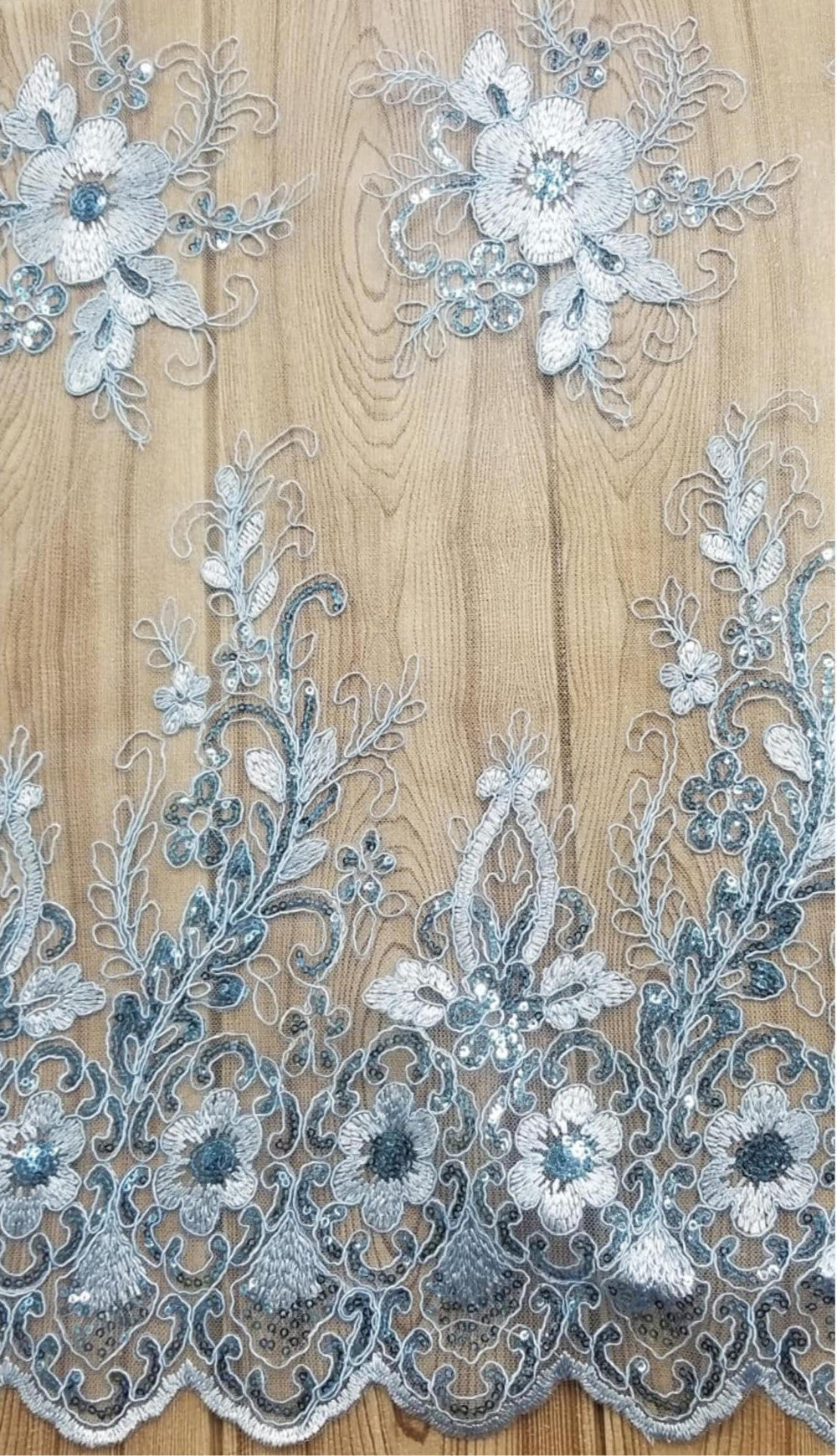 Floral Embroidered Mesh Lace | French Corded & Guipure Flowers
