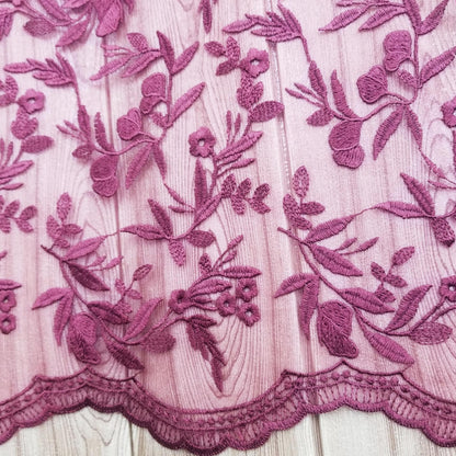 Floral Embroidered Mesh Lace | French Corded & Guipure Flowers