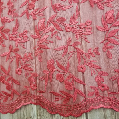 Floral Embroidered Mesh Lace | French Corded & Guipure Flowers
