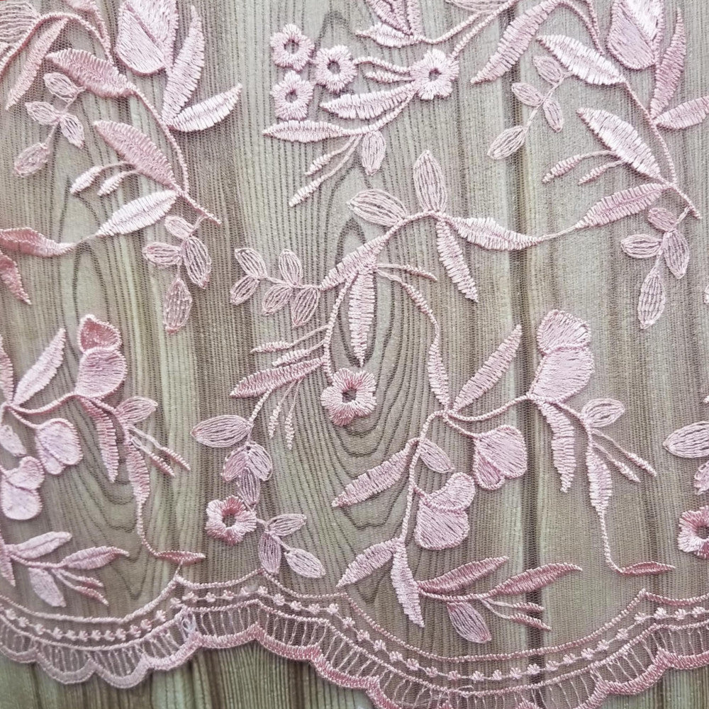 Floral Embroidered Mesh Lace | French Corded & Guipure Flowers