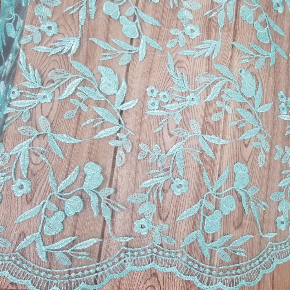 Floral Embroidered Mesh Lace | French Corded & Guipure Flowers