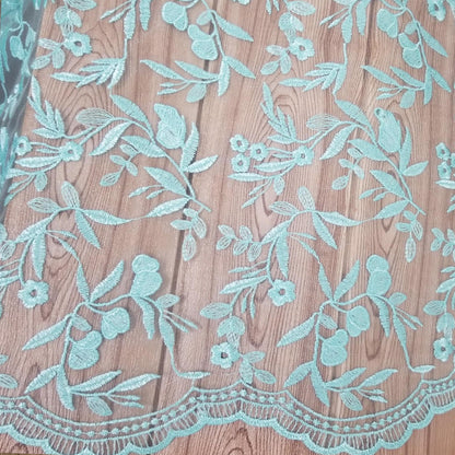 Floral Embroidered Mesh Lace | French Corded & Guipure Flowers