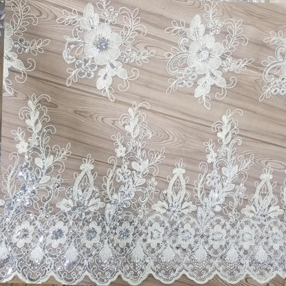 Floral Embroidered Mesh Lace | French Corded & Guipure Flowers